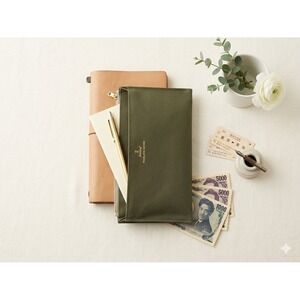 Traveler's Factory Fourruof Olive Canvas Zipper Case Wallet